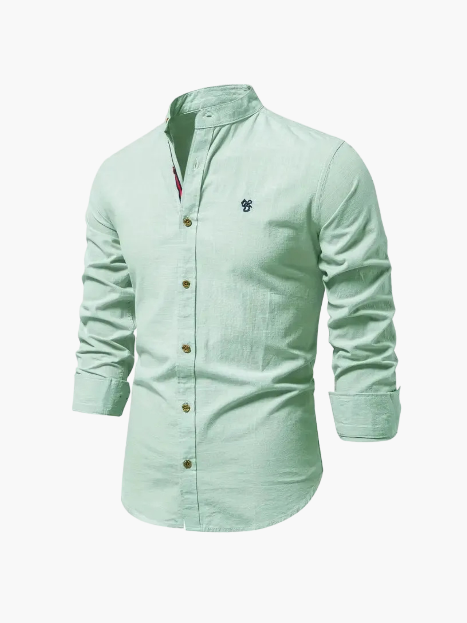 Ensemble de chemise à col mandarin et pantalon