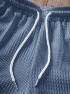 Ensemble de polo texturé pour homme et shorts