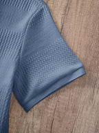 Ensemble de polo texturé pour homme et shorts
