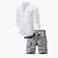 Ensemble Homme Assorti à Col Mandarin