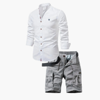 Ensemble Homme Assorti à Col Mandarin
