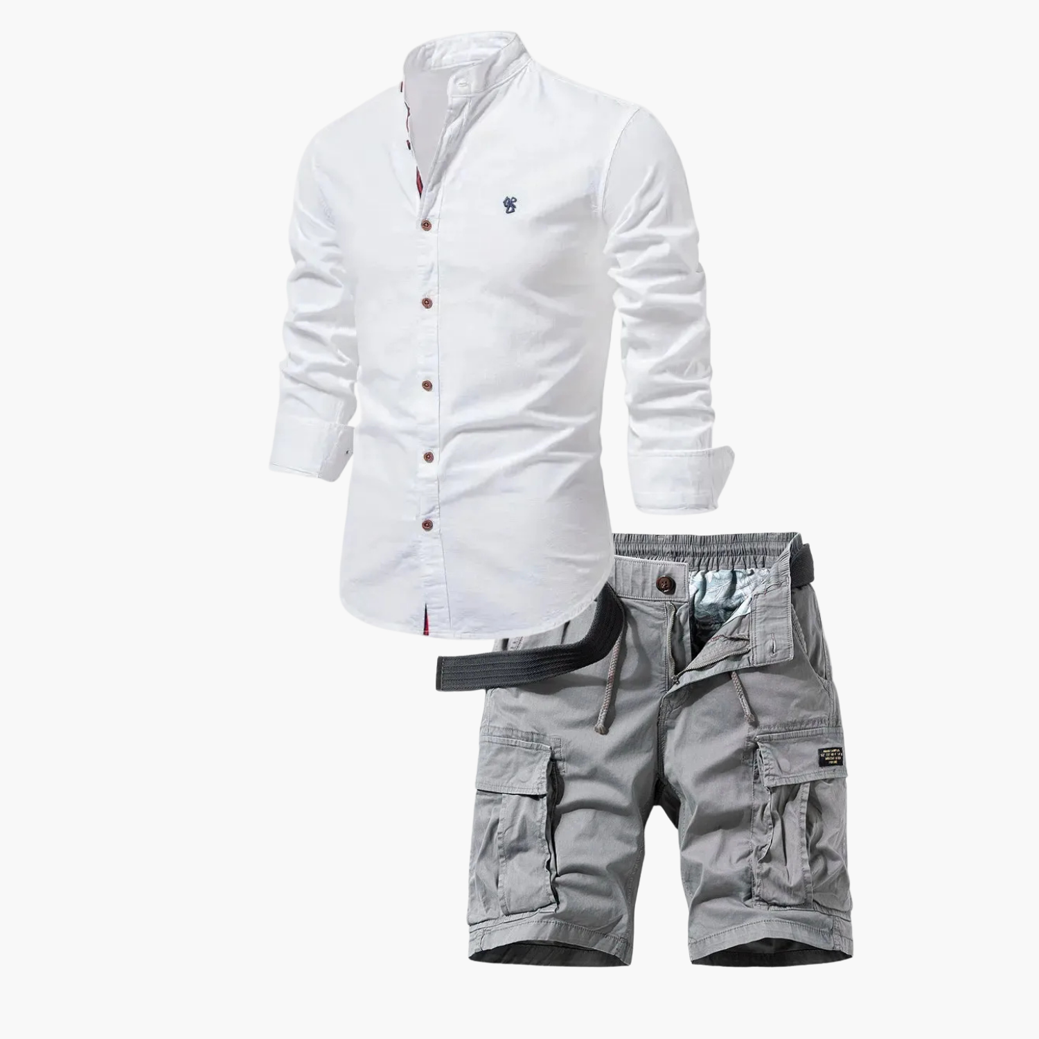 Ensemble Homme Assorti à Col Mandarin
