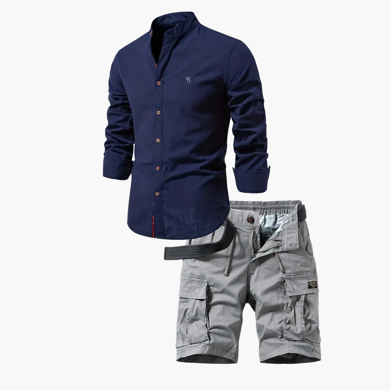 Ensemble Homme Assorti à Col Mandarin