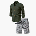 Ensemble Homme Assorti à Col Mandarin