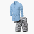 Ensemble Homme Assorti à Col Mandarin