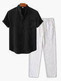 Ensemble homme chemise à poche et pantalon