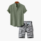 Ensemble homme chemise boutonnée cargo
