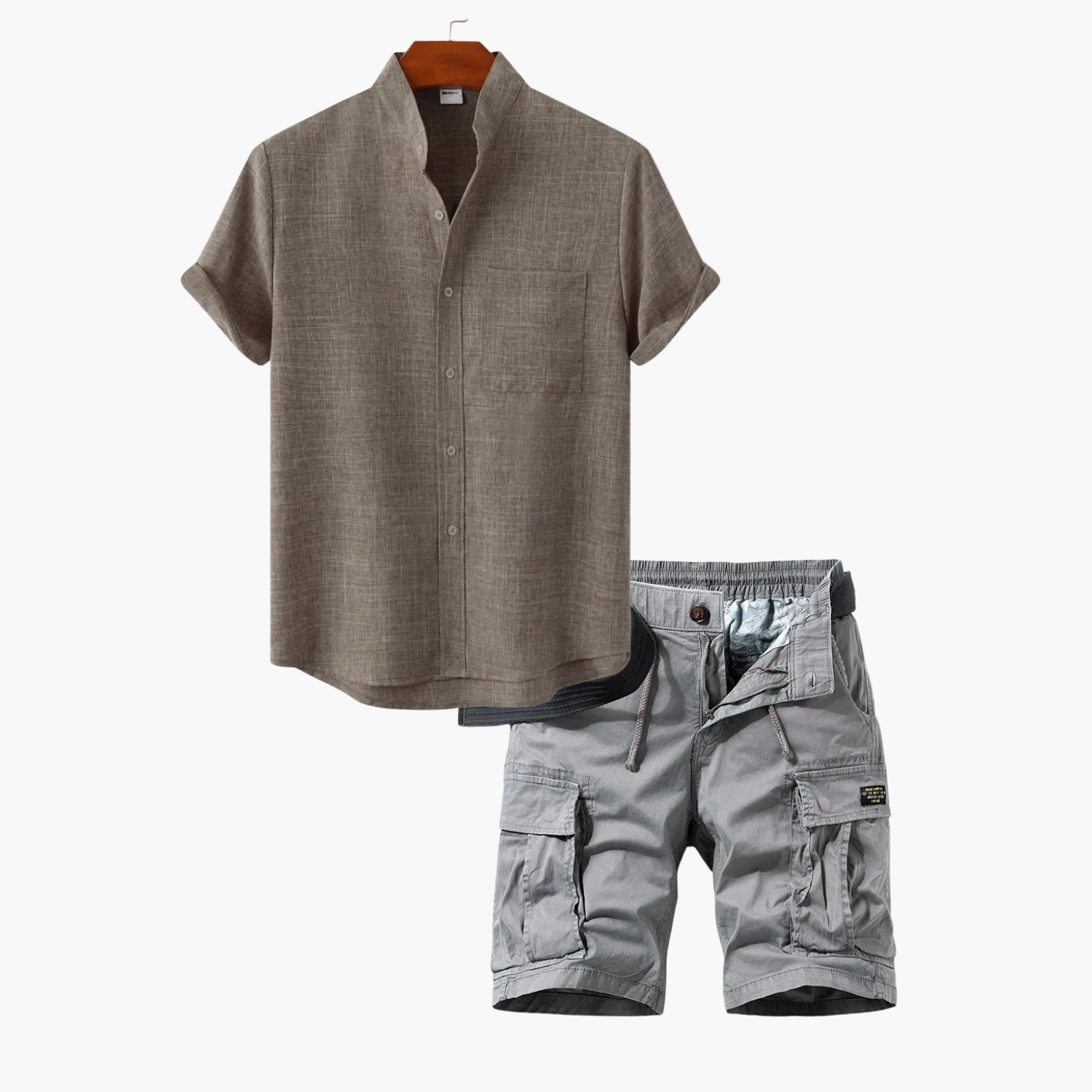 Ensemble homme chemise boutonnée cargo