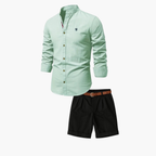 Ensemble homme chemise boutonnée et short