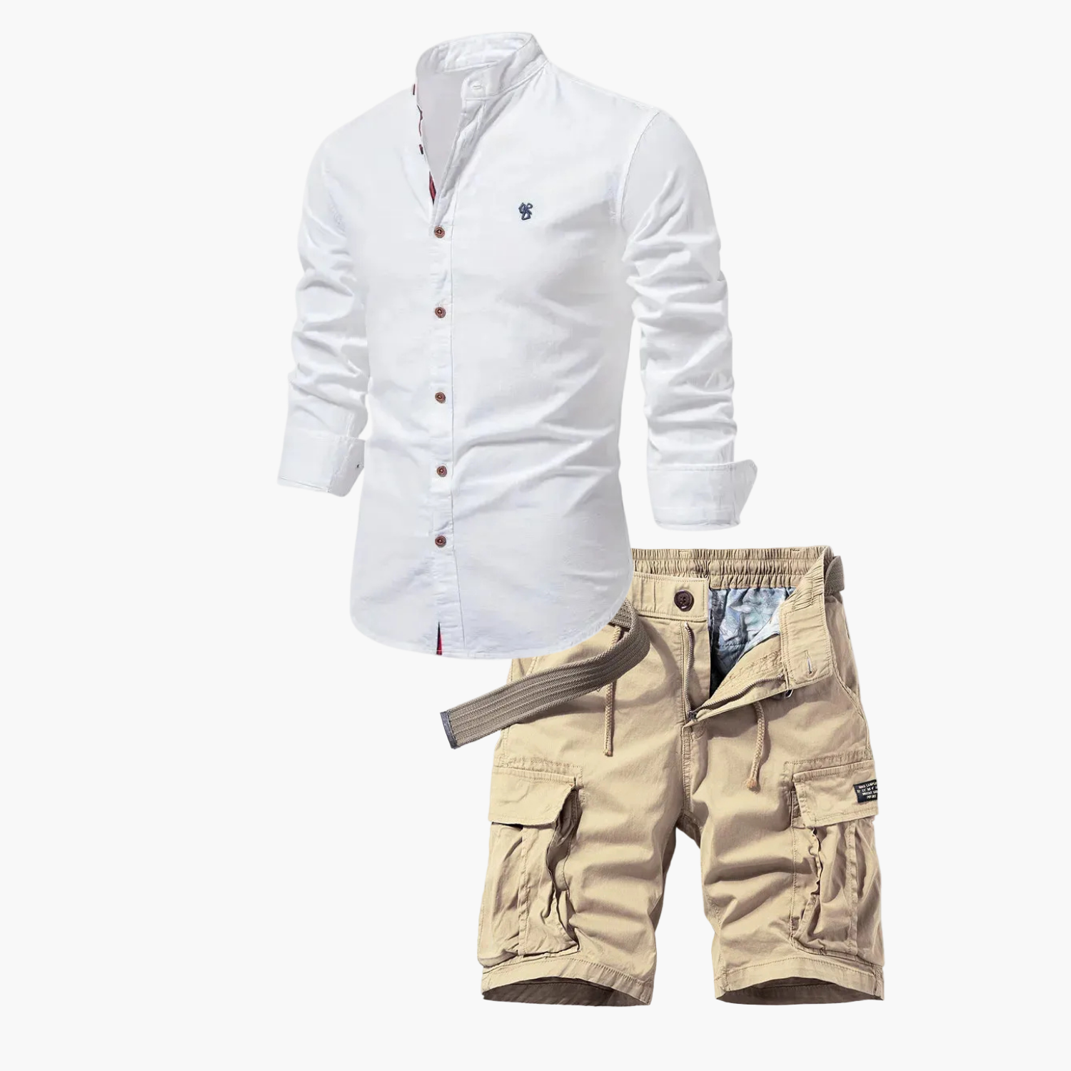 Ensemble homme chemise boutonnée et cargo