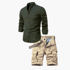 Ensemble homme chemise boutonnée et cargo