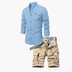 Ensemble homme chemise boutonnée et cargo