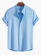 Ensemble homme chemise col mao et pantalon