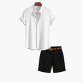Ensemble homme chemise col montant et short
