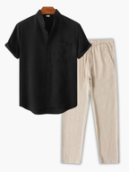 Ensemble homme chemise col officier