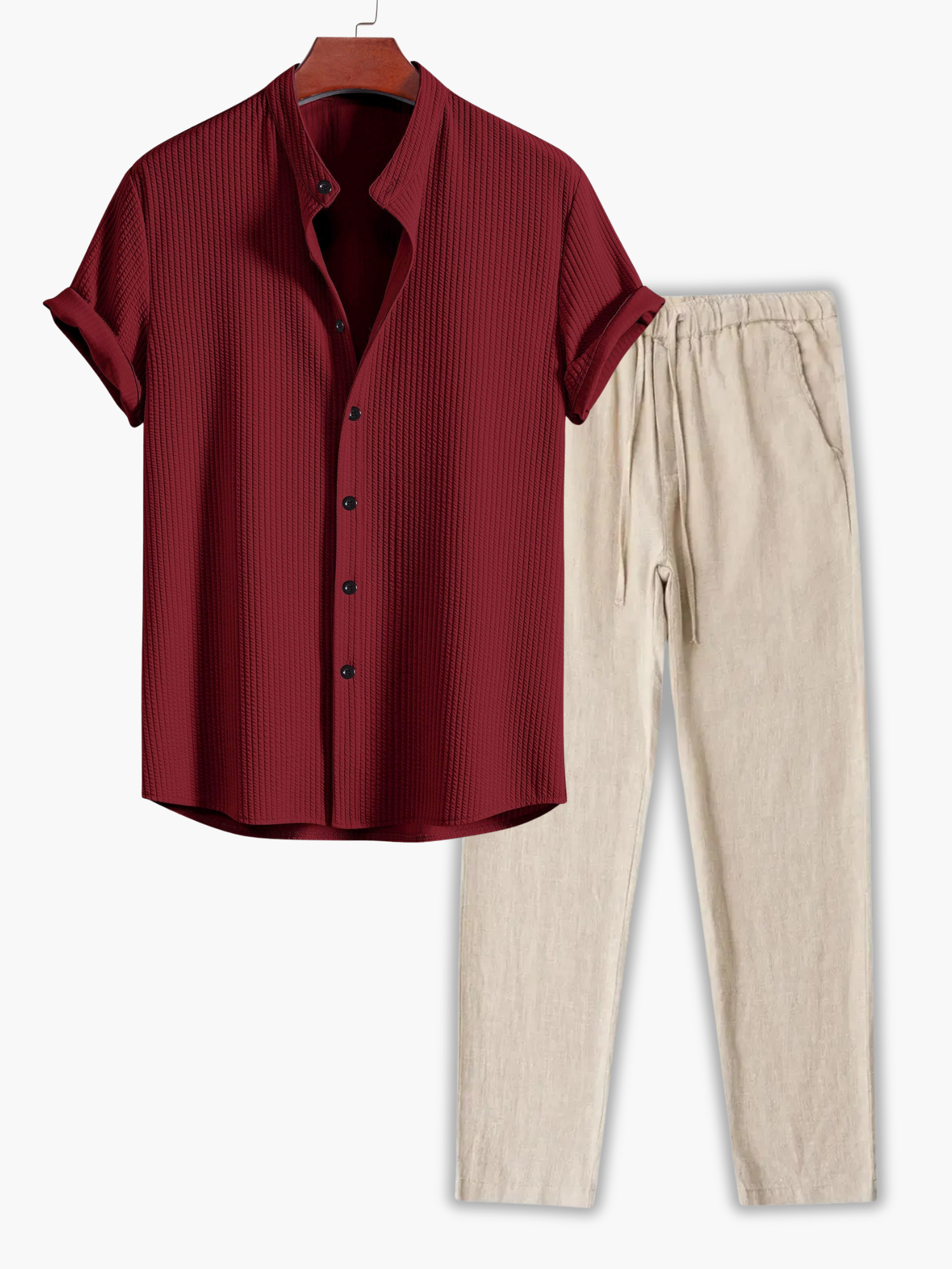 Ensemble homme chemise gaufrée