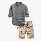 Ensemble homme chemise henley et cargo