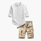 Ensemble homme chemise henley et cargo