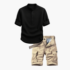 Ensemble homme chemise henley et cargo