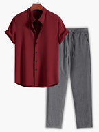 Ensemble homme chemise manches courtes