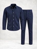 Ensemble homme chemise manches longues et pantalon droit