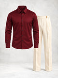 Ensemble homme chemise boutonnée et pantalon à pinces