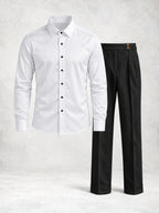 Ensemble homme chemise boutonnée et pantalon à pinces