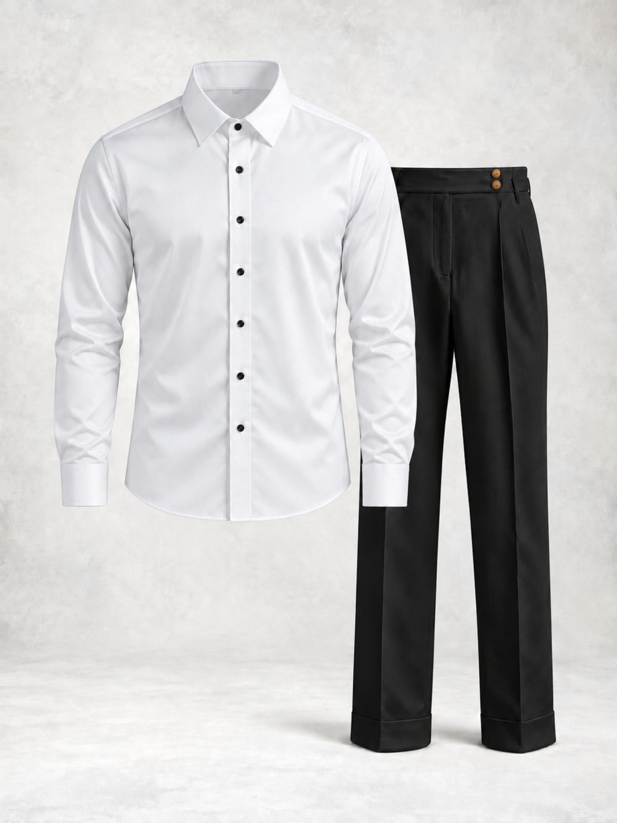 Ensemble homme chemise boutonnée et pantalon à pinces