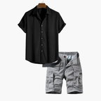 Ensemble homme chemise rayée cargo