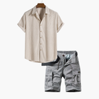 Ensemble homme chemise rayée cargo