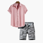 Ensemble homme chemise rayée cargo