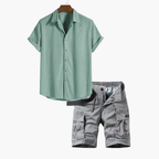 Ensemble homme chemise rayée cargo