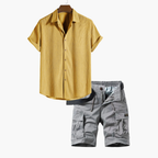 Ensemble homme chemise rayée cargo