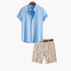 Ensemble homme chemise texturée et short