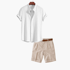 Ensemble homme chemise texturée et short