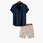 Ensemble homme chemise texturée et short