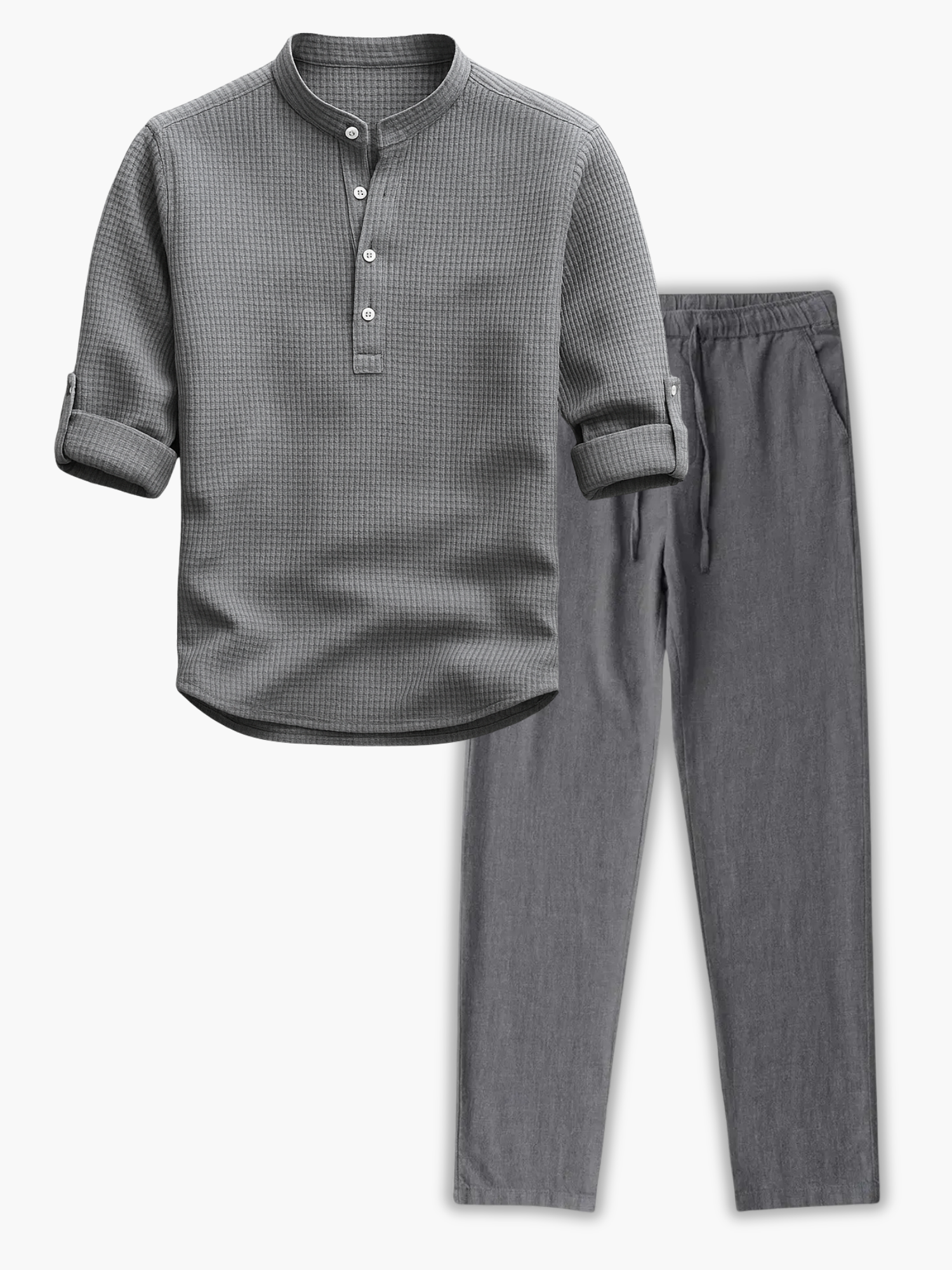Ensemble homme col mao boutonné