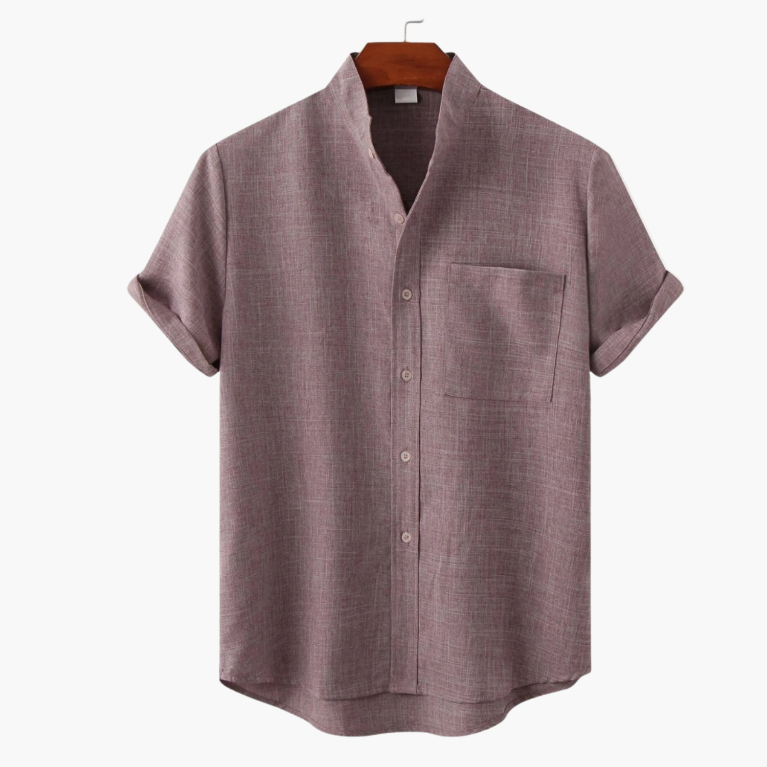 Ensemble homme col mao et short cargo