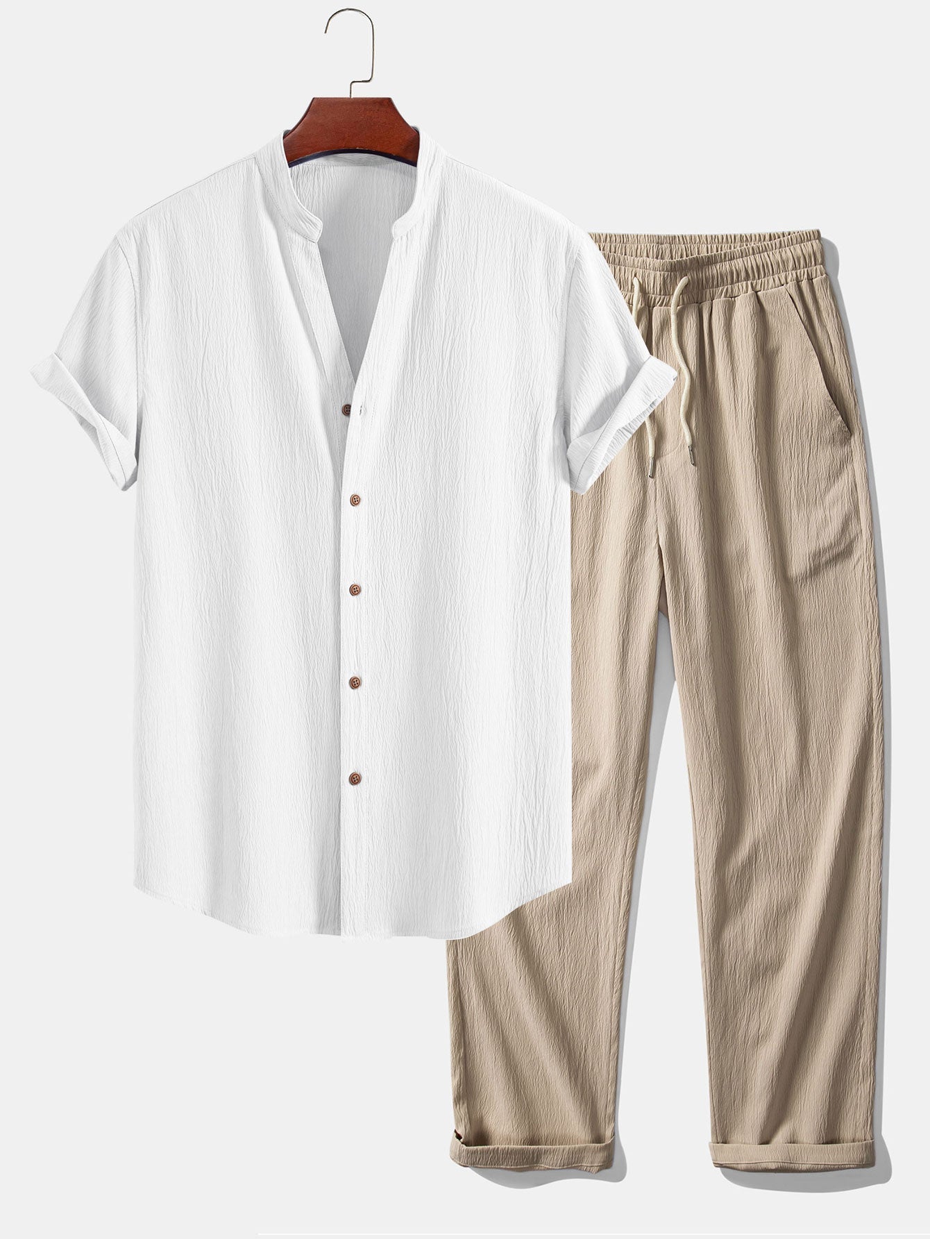 Ensemble homme chemise col mao