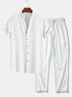 Ensemble homme chemise col mao