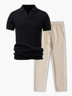 Ensemble homme polo côtelé