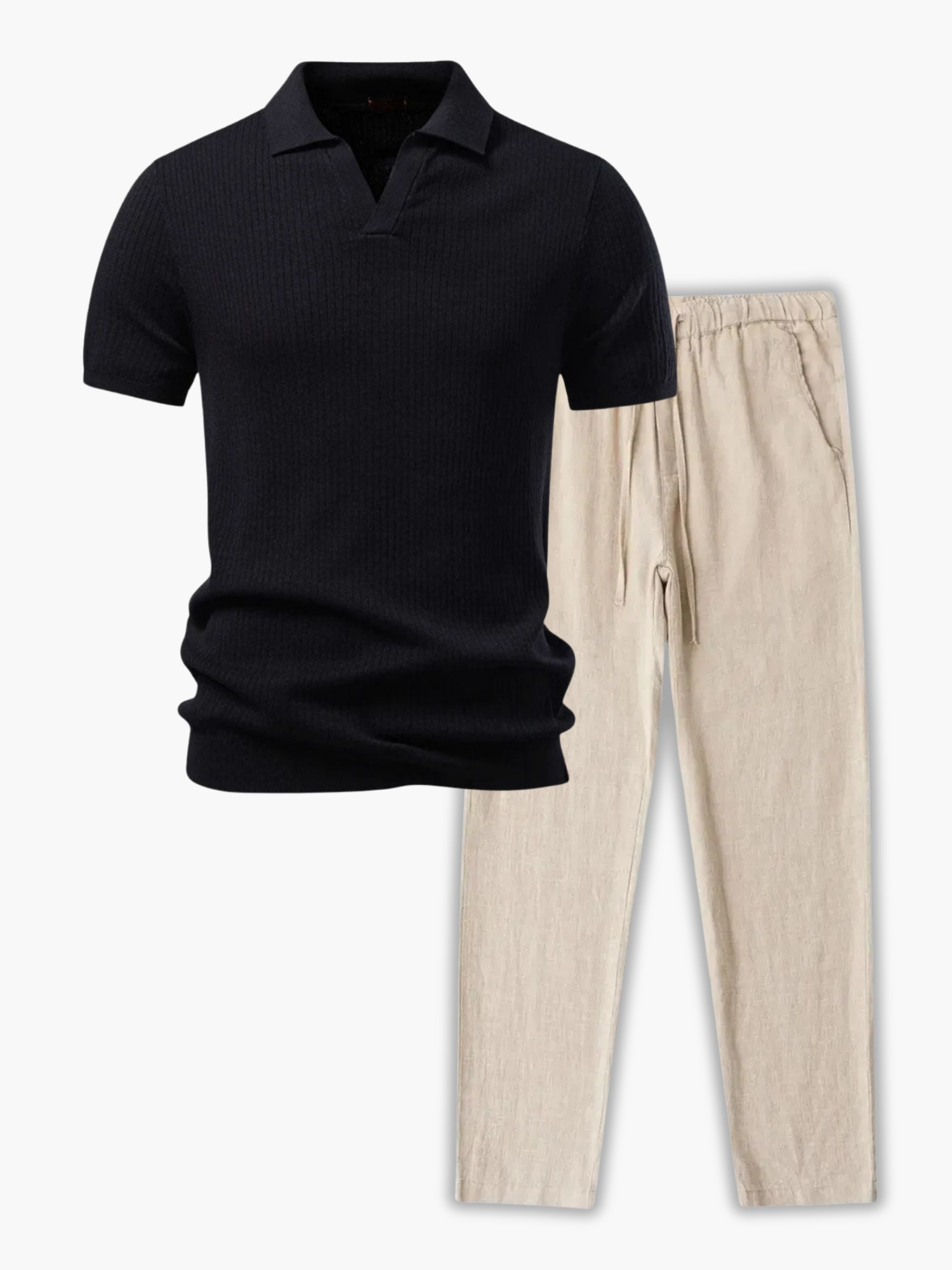 Ensemble homme polo côtelé