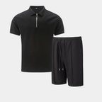 Ensemble homme polo demi-zip et short