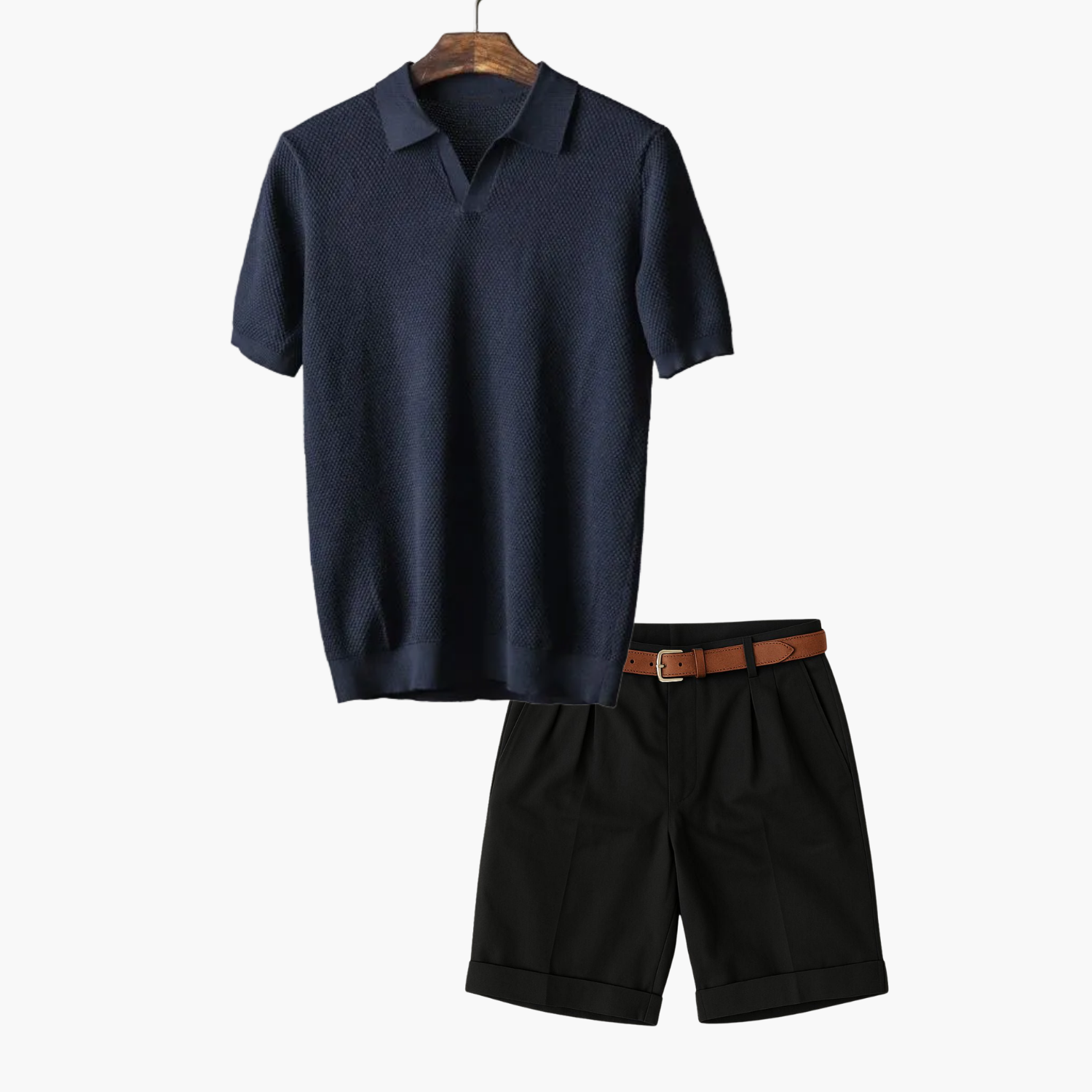 Ensemble homme polo en maille et short