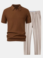 Ensemble homme polo et pantalon ajusté