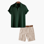 Ensemble homme polo et short cargo
