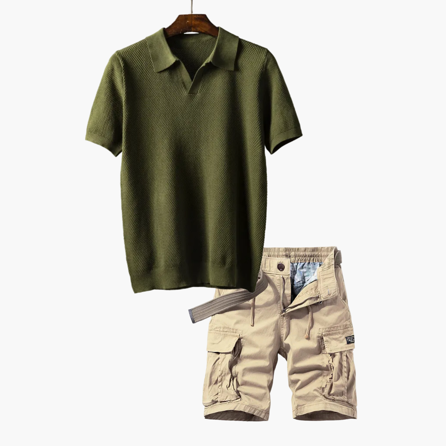 Ensemble homme polo maille cargo
