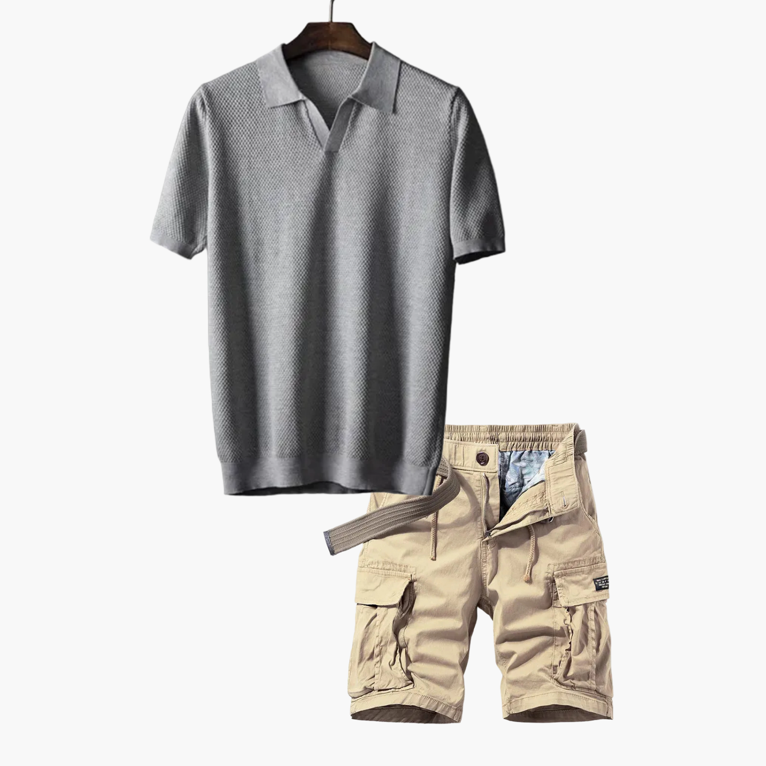 Ensemble homme polo maille cargo