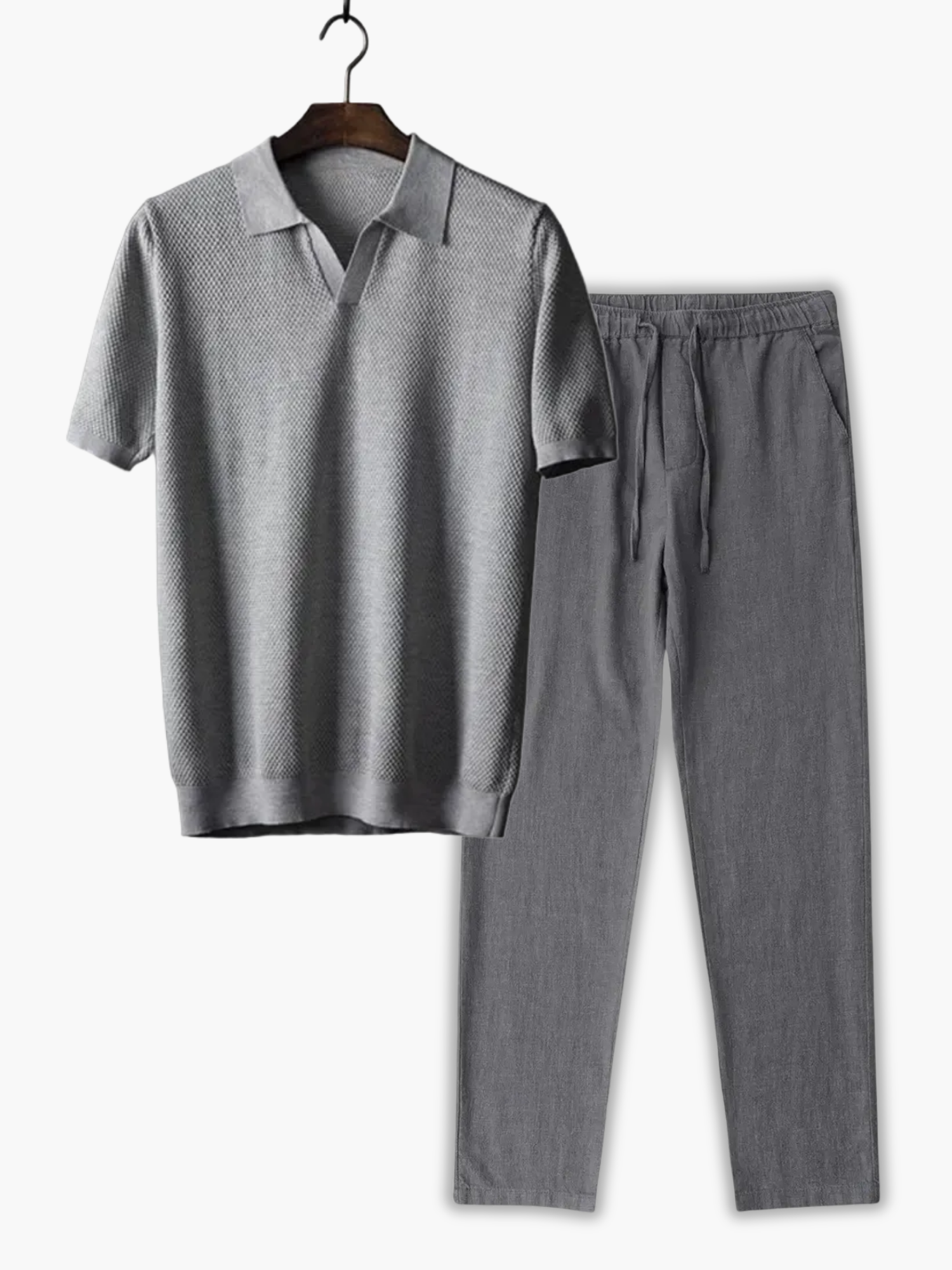 Ensemble homme polo maille texturée