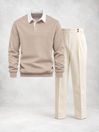 Ensemble homme polo manches longues et pantalon